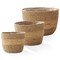 Casafield Set of 3 Seagrass Planter Baskets with Liners, Hand Woven Indoor Flower Pot Covers for Plants, Succulents, Home Decor